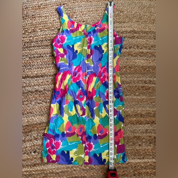 Vintage Dawn Joy Medium Floral Sleeveless Wrap Dress - Picture 8 of 8